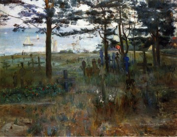 Cementerio de pescadores en el paisaje impresionista de Nidden Lovis Corinth Pinturas al óleo